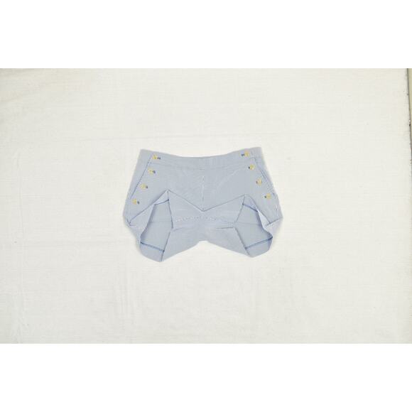 Banana Republic Shorts Womens 10 Pinstripe Nautical Sailor Button Summer Casual - Picture 2 of 8